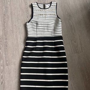 AJE | Black Strip Dress (Size S)